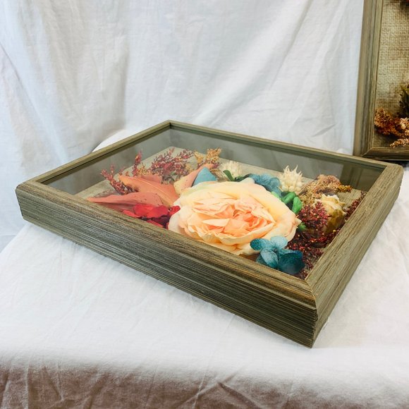 Kitsch Boho 3D Silk Flower Shadowbox - Picture 4 of 9